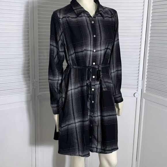 Maurices Plaid Belted Shirt Dress Women’s Size XXL - Picture 2 of 16